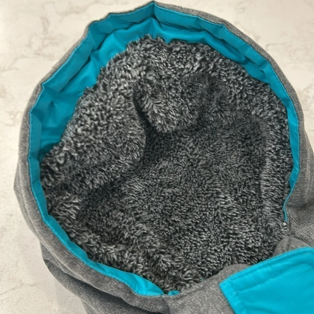 Gerry Girls Winter Coat Jacket Hooded Double Zip Pockets Small‎ 7/8 Turquoise